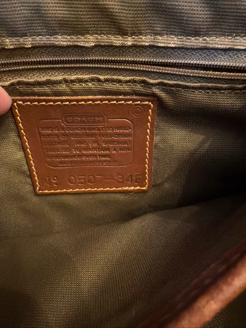 Coach Cream and Brown Leather Top-Handle Satchel